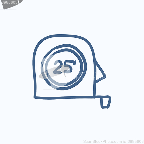 Image of Tape measure sketch icon.