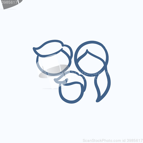 Image of Family sketch icon.