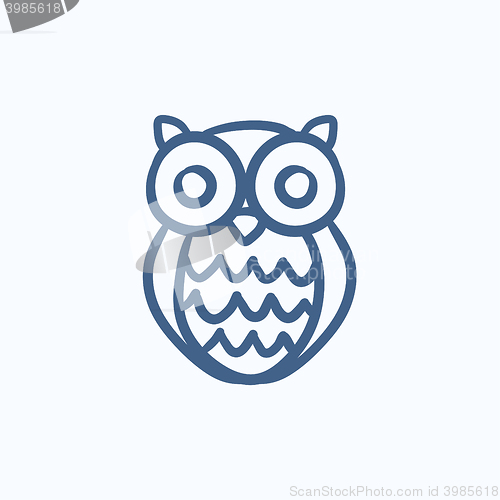 Image of Owl sketch icon.