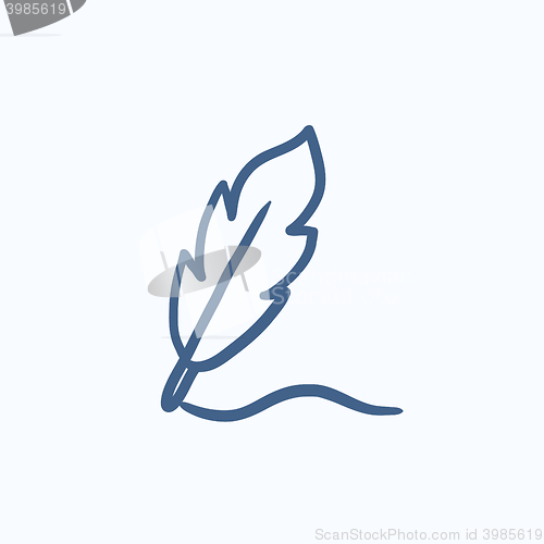 Image of Feather sketch icon.