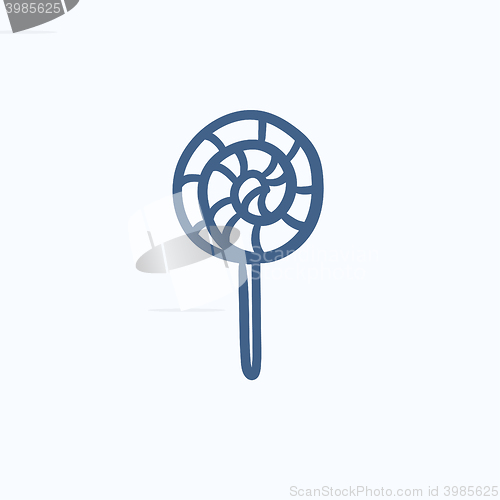 Image of Spiral lollipop sketch icon.