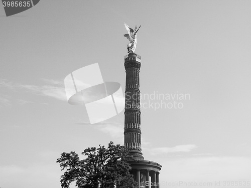 Image of Angel statue in Berlin in black and white