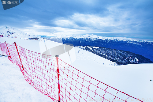 Image of Snow in mountains. 