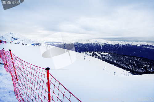 Image of Snow in mountains. 