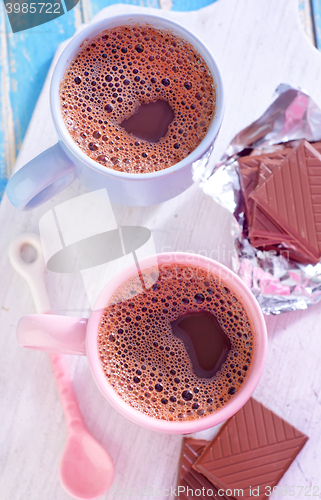 Image of cocoa drink with chocolate