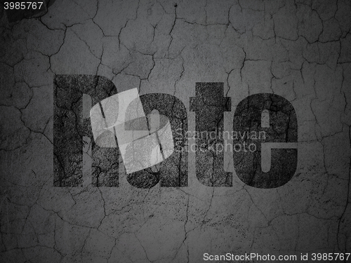Image of Currency concept: Rate on grunge wall background