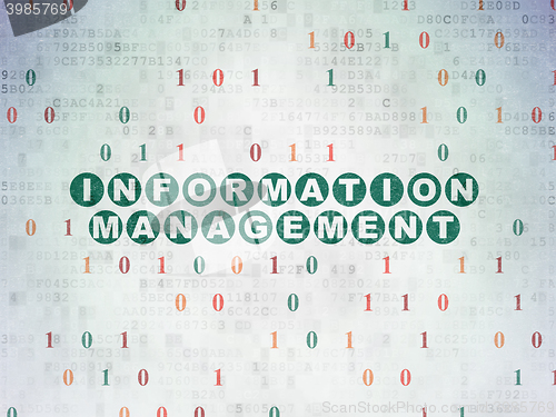 Image of Data concept: Information Management on Digital Data Paper background