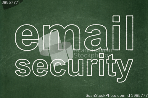 Image of Protection concept: Email Security on chalkboard background