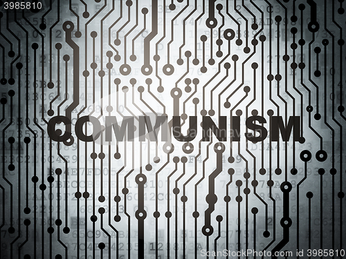 Image of Political concept: circuit board with Communism