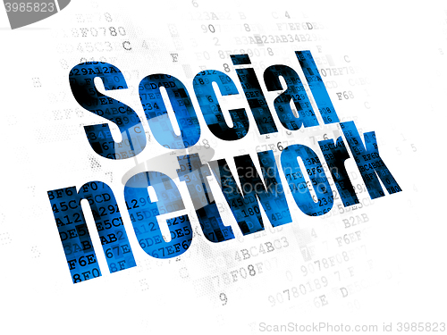 Image of Social network concept: Social Network on Digital background