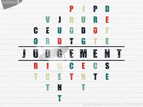 Image of Law concept: Judgement in Crossword Puzzle