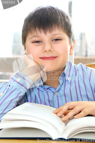 Image of School boy studying