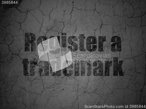 Image of Law concept: Register A Trademark on grunge wall background