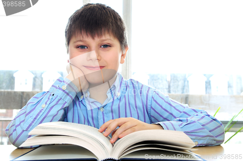 Image of School boy studying