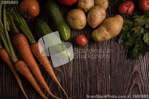 Image of freshly grown raw vegetables