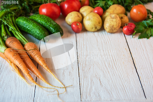 Image of freshly grown raw vegetables