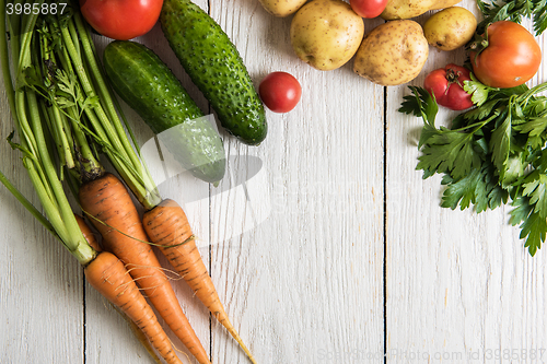 Image of freshly grown raw vegetables