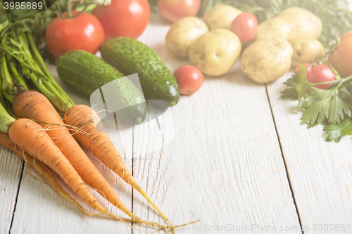 Image of freshly grown raw vegetables