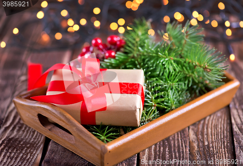 Image of presents and christmas decoration