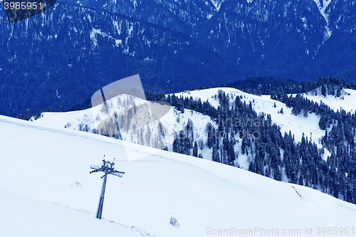 Image of Snow in mountains. 