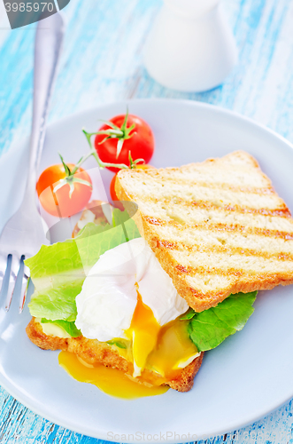 Image of poached egg on toast