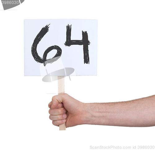 Image of Sign with a number, 64