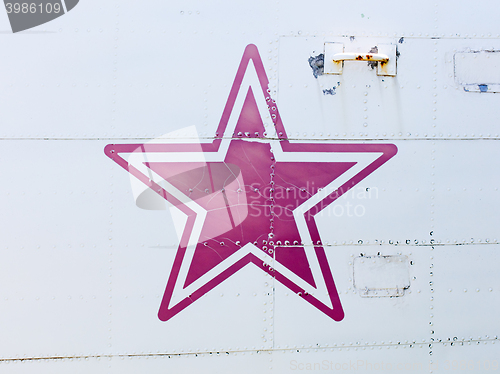 Image of Star symbol on an old warplane