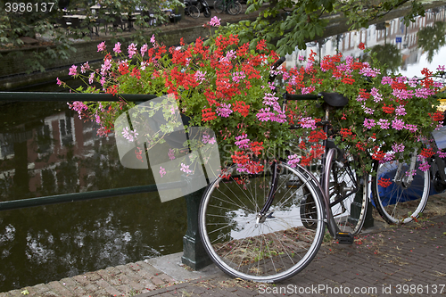 Image of Bicycle on a bridge, Netherlands