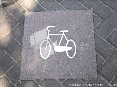 Image of Bicycle sign, Netherlands