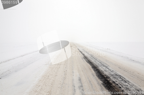 Image of road in winter