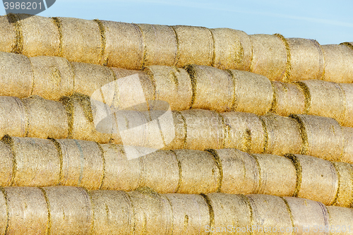 Image of stack of straw in the field