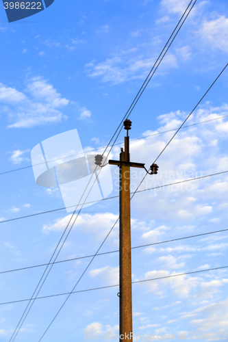 Image of High-voltage power poles