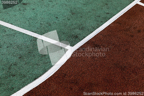 Image of markings on the stadium