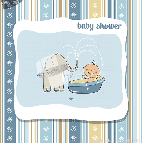 Image of baby boy shower card