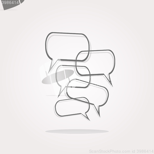 Image of vector abstract cloud on web icon button isolated on white