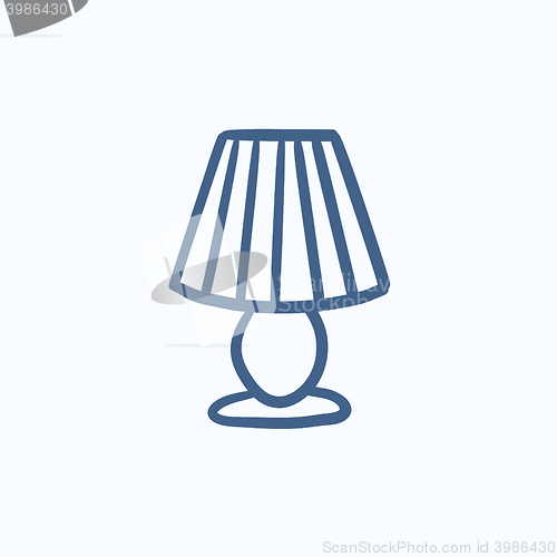 Image of Table lamp sketch icon.