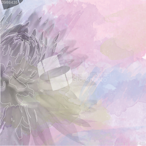 Image of flower background on soft pastel color in blur style