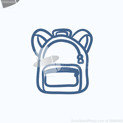 Image of Backpack sketch icon.