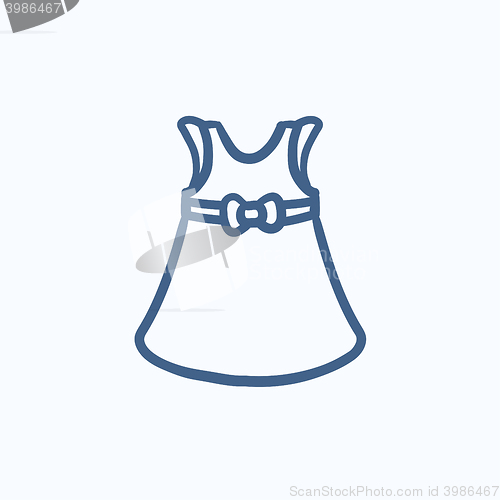 Image of Baby dress sketch icon.