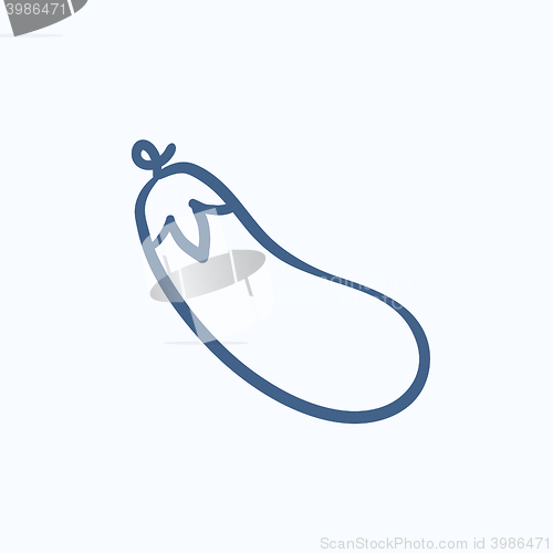 Image of Eggplant sketch icon.