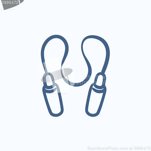 Image of Jumping rope sketch icon.