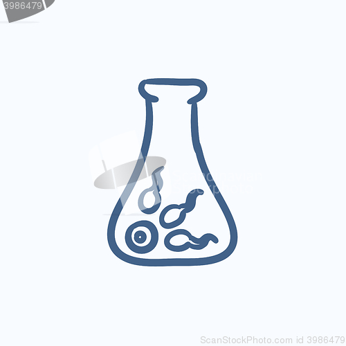 Image of In vitro fertilisation sketch icon.