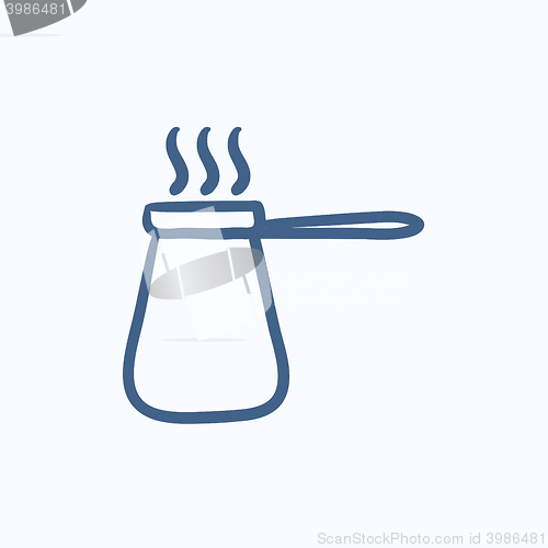 Image of Coffee turk sketch icon.