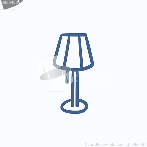 Image of Stand lamp sketch icon.