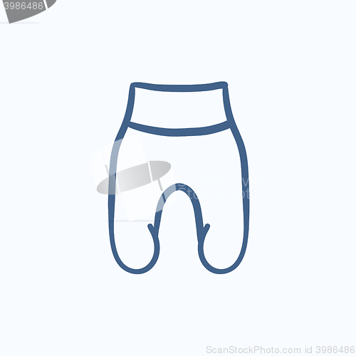 Image of Baby romper sketch icon.