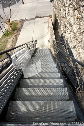 Image of Metal Stairs Going Down