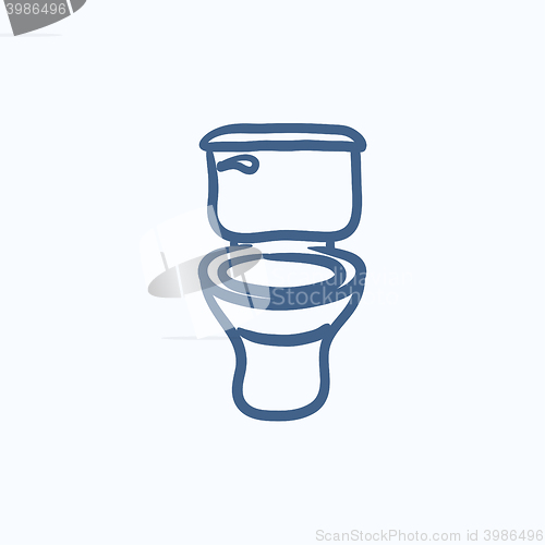 Image of Lavatory bowl sketch icon.