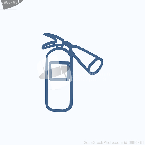Image of Fire extinguisher sketch icon.