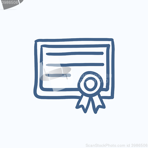 Image of Certificate sketch icon.