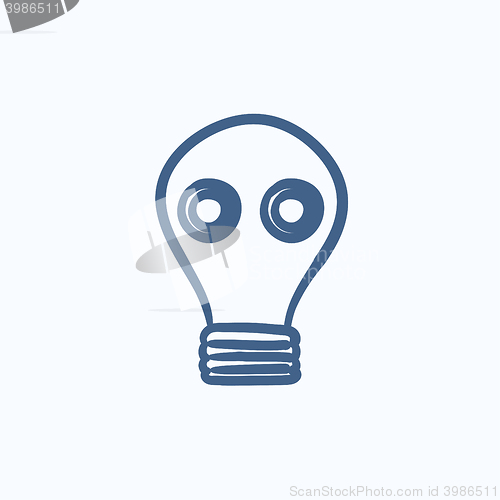 Image of Gas mask sketch icon.